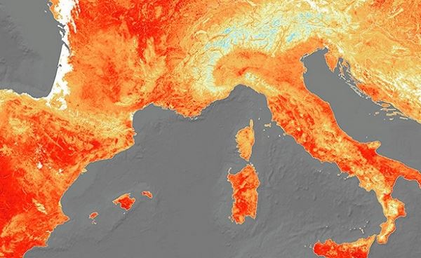 <br />
Утомленные солнцем: рекордную жару в Европе показали из космоса<br />
